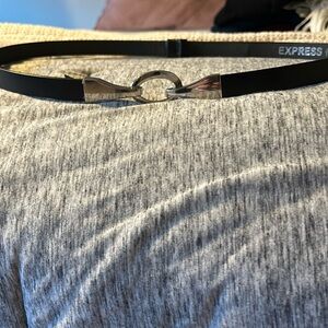 Express Black and Silver Belt